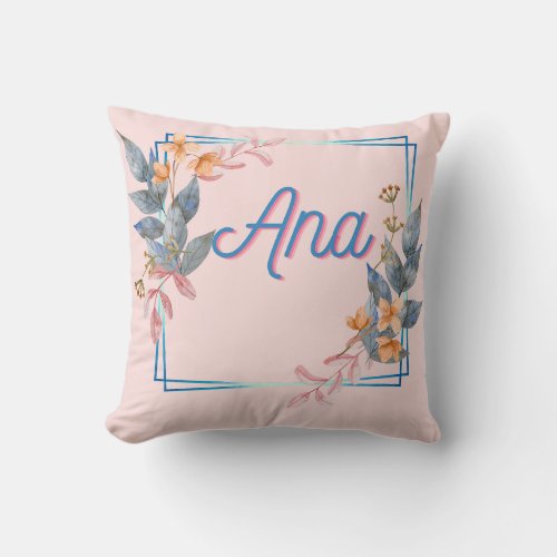 Almofada nome Ana  Throw Pillow