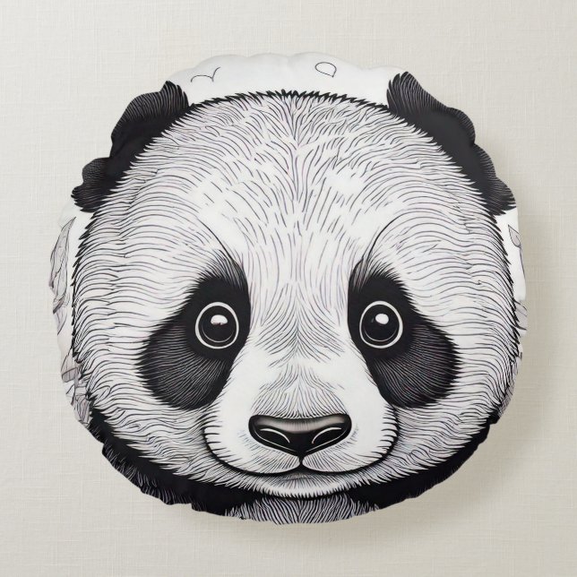 Almofada Panda Round Pillow (Front)