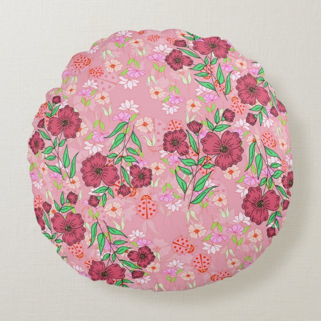 Almofada Round flower garden Pillow (Front)
