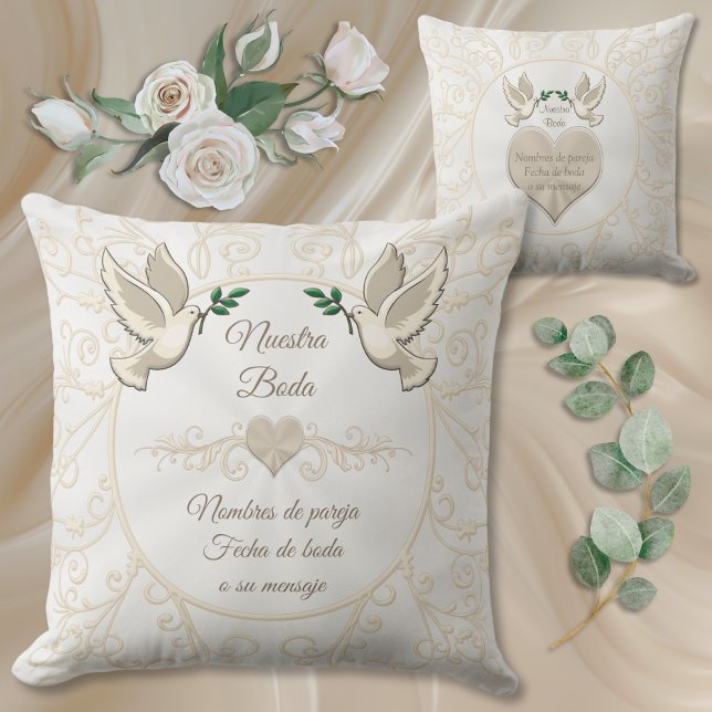 Almohadas de boda personalizadas.  Regalos de boda Throw Pillow (Ideas para regalos de boda. Regalos de boda. Regalos de boda personalizados. Regalos de boda. )