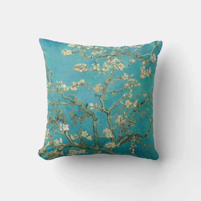 Almond Blossom, 1890 by Vincent van Gogh Throw Pil Pillow (Front)