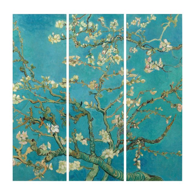 Almond Blossom, 1890 by Vincent van Gogh Triptych (Front)