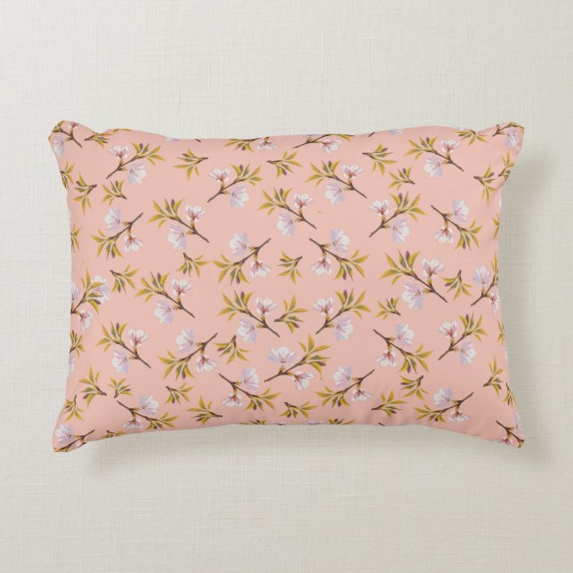 Almond blossom accent pillow (Front)
