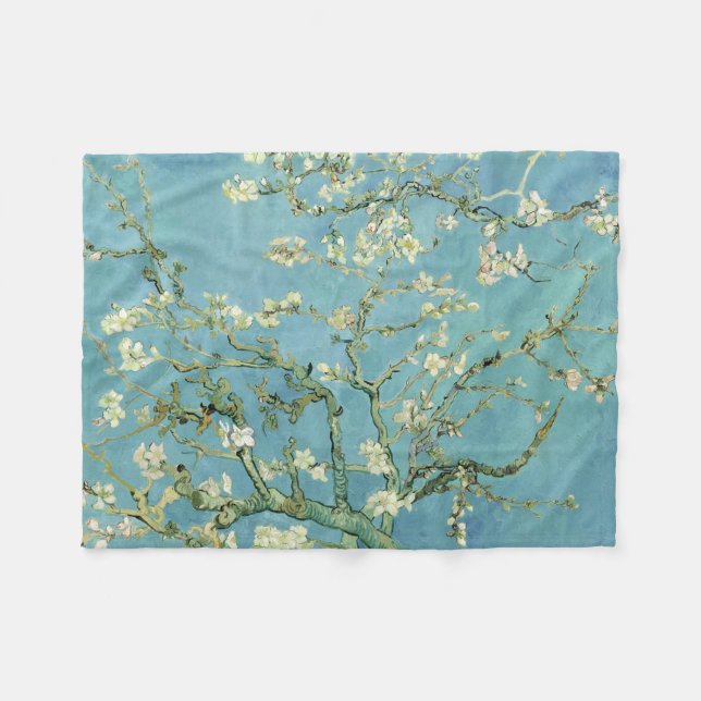 Almond Blossom by Van Gogh Fine Art Fleece Blanket (Front (Horizontal))