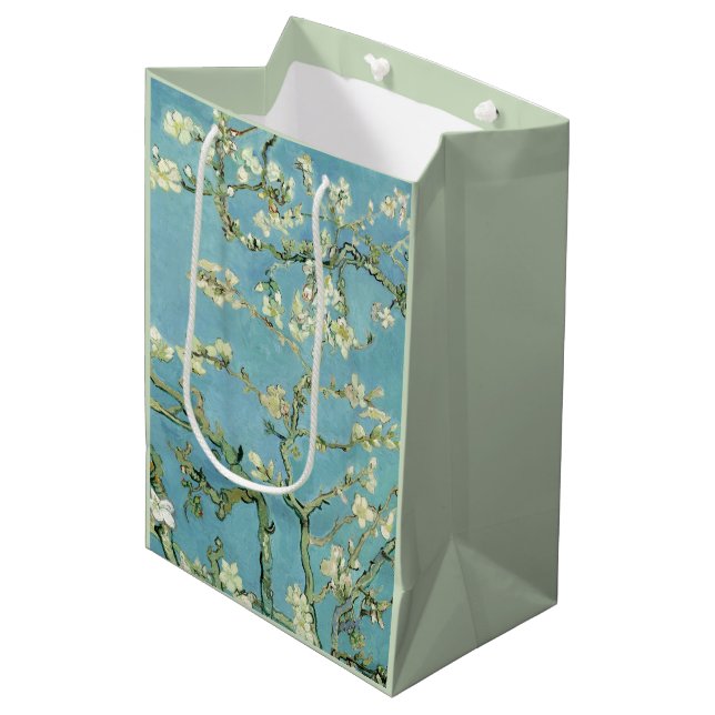 Almond Blossom by Van Gogh Fine Art Medium Gift Bag (Front Angled)
