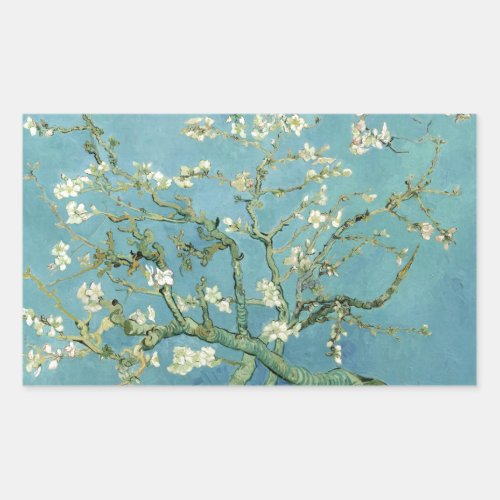 Almond Blossom by Van Gogh Rectangular Sticker
