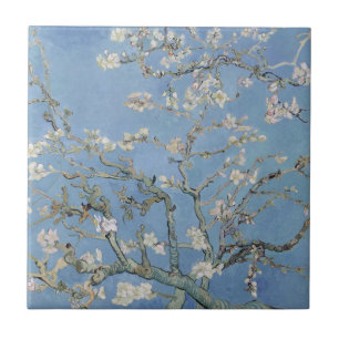 Almond Blossom by Van Gogh, Vintage Floral Art Ceramic Tile