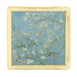 "Almond Blossom" by Vincent van Gogh Gold Finish Lapel Pin