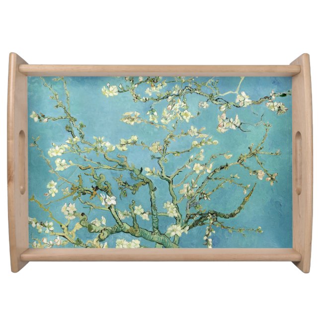 Almond blossom by Vincent Van Gogh Serving Tray (Front)