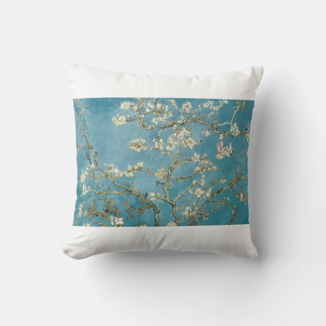 Almond Blossom by Vincent van Gogh Throw Pillow (Front)