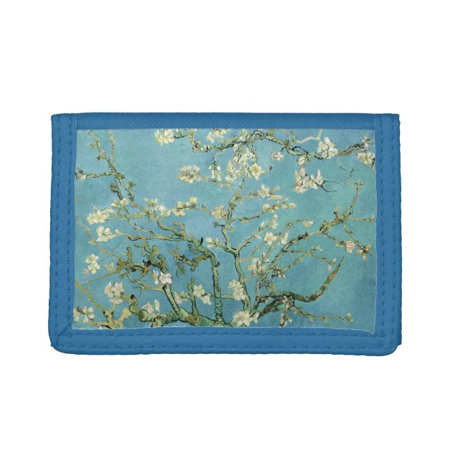 Almond blossom by Vincent Van Gogh Trifold Wallet (Front)