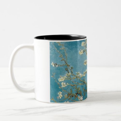 Almond Blossom by Vincent van Gogh Two_Tone Coffee Mug