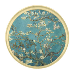 Almond Blossom Gold Finish Lapel Pin