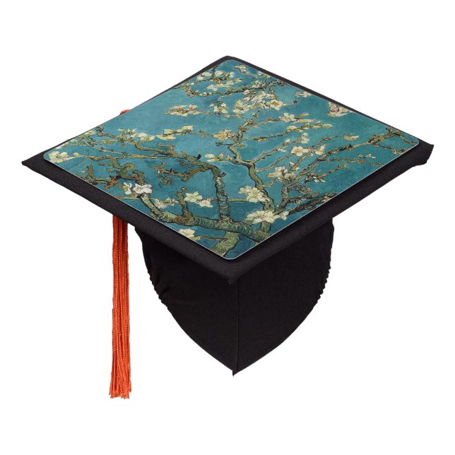 Almond Blossom Graduation Cap Topper (Angled)