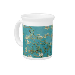 Almond Blossom, Oil Painting, Vincent Van Gogh Beverage Pitcher