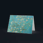Almond Blossom, Oil Painting, Vincent Van Gogh Card<br><div class="desc">Vincent Van Gogh,  February 1890
oil on canvas
post-impressionist oil painting depicting a flowering blooming almond tree with white flowers and green-blue branches against a muted teal background

sophisticated elegant fancy chic quirky boho stately eclectic bohemian maximalist fine modern classic art decor</div>