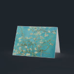 Almond Blossom, Oil Painting, Vincent Van Gogh Card<br><div class="desc">Vincent Van Gogh,  February 1890
oil on canvas
post-impressionist oil painting depicting a flowering blooming almond tree with white flowers and green-blue branches against a muted teal background

sophisticated elegant fancy chic quirky boho stately eclectic bohemian maximalist fine modern classic art decor</div>