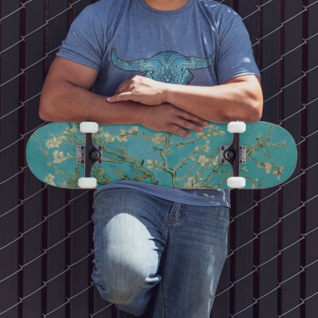 Almond Blossom, Oil Painting, Vincent Van Gogh Skateboard (Outdoor 3)