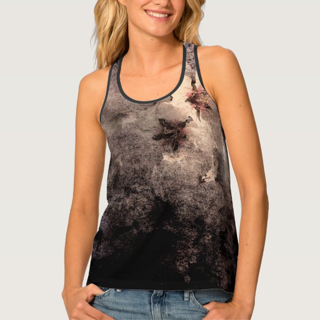 Almond Blossom Shabby Chic Racerback Tank (Front)