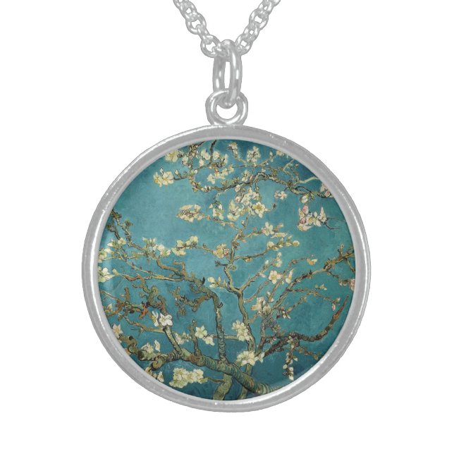 Almond Blossom Sterling Silver Necklace (Front)