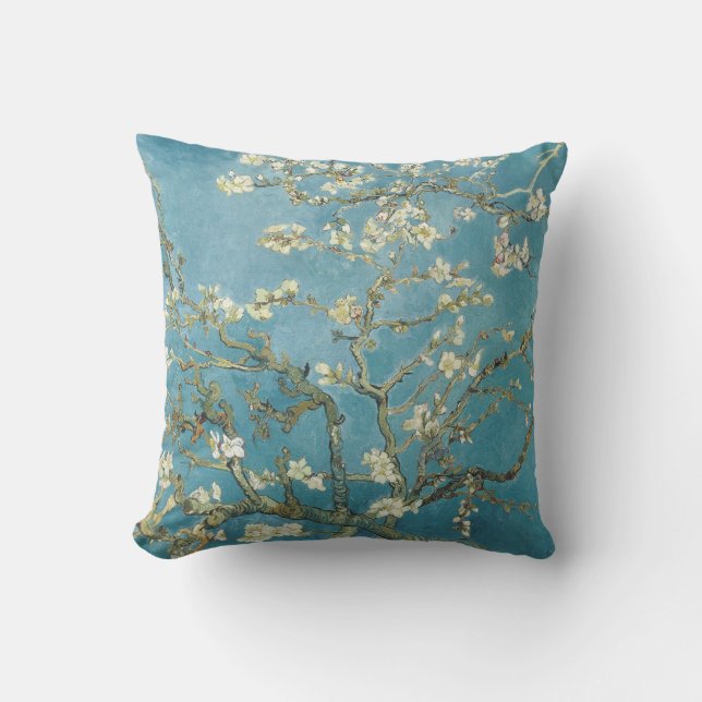Almond Blossom  Throw Pillow (Front)