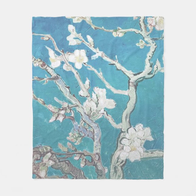Almond Blossom Van Gogh Art  Fleece Blanket (Front)