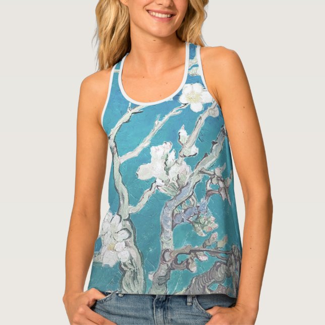 Almond Blossom Van Gogh Art Tank Top (Front)