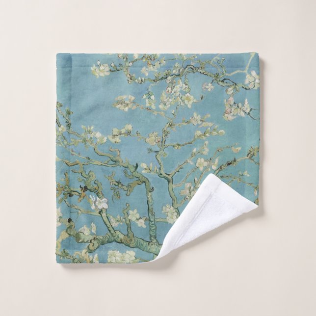 Almond Blossom – Van Gogh Inspired Floral Towel (Wash Cloth)