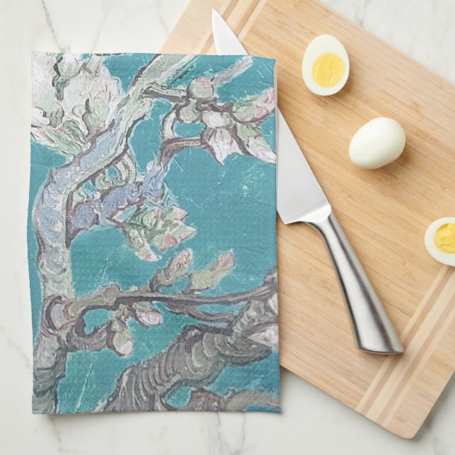 Almond Blossom Van Gogh Kitchen Towel (Quarter Fold)