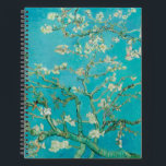 Almond Blossom Van Gogh Notebook<br><div class="desc">Vintage painting reprodution of Almond Blossom by Vincent van Gogh,  1890. It features the blossoming almond tree branches against the sky. Almond trees bloom early in the spring and symbolize the start of new life. Van Gogh made this painting as a gift for his newborn nephew.</div>