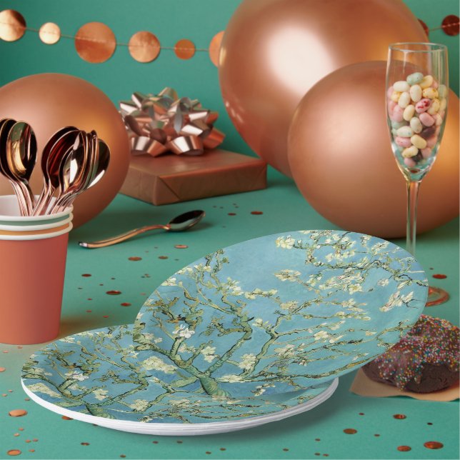 Almond blossom, Van Gogh Paper Plates (Multi)