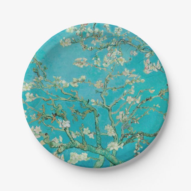 Almond Blossom Van Gogh Paper Plates (Front)
