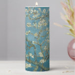 Almond Blossom Van Gogh  Pillar Candle<br><div class="desc">Almond Blossoms is a group of several paintings made in 1888 and 1890 by Vincent van Gogh in Arles and Saint-Rémy, southern France of blossoming almond trees. Flowering trees were special to van Gogh. They represented awakening and hope. He enjoyed them aesthetically and found joy in painting flowering trees. The...</div>