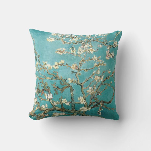 Almond blossom, Van Gogh  Throw Pillow (Front)