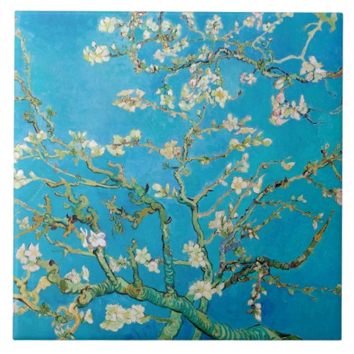 Almond Blossom Vincent van Gogh Ceramic Tile