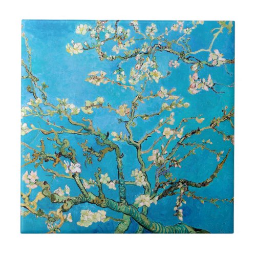 Almond Blossom Vincent van Gogh Ceramic Tile