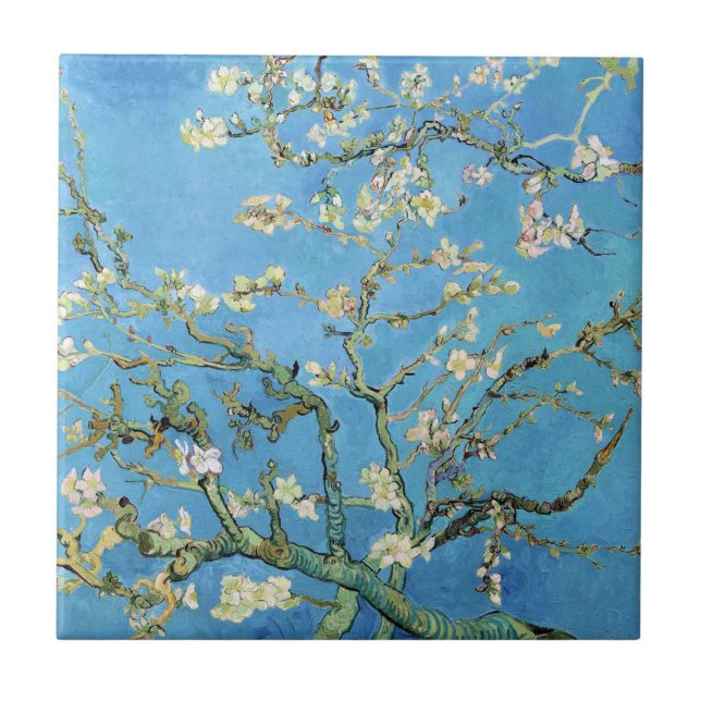 Almond Blossom Vincent van Gogh Ceramic Tile (Front)