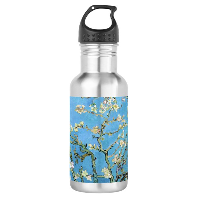 Almond Blossom Vincent Van Gogh Stainless Steel Water Bottle (Front)