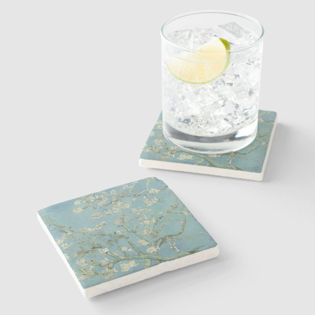 Almond Blossom: Vincent Van Gogh  Stone Coaster (Side)