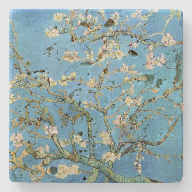 Almond Blossom Vincent van Gogh Stone Coaster (Front)