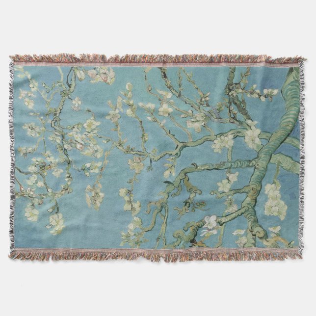 Almond Blossom: Vincent Van Gogh  Throw Blanket (Front)
