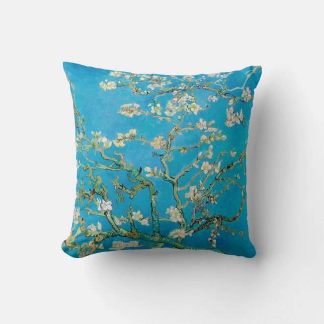 Almond Blossom, Vincent van Gogh Throw Pillow (Front)