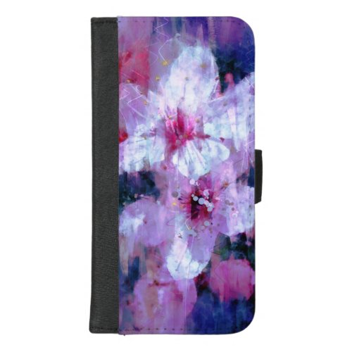 Almond Blossom Watercolor iPhone 87 Plus Wallet Case