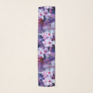 Almond Blossom Watercolor Scarf
