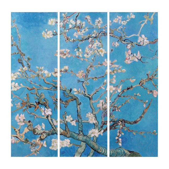 Almond Blossoms Blue Vincent van Gogh Art Painting (Front)