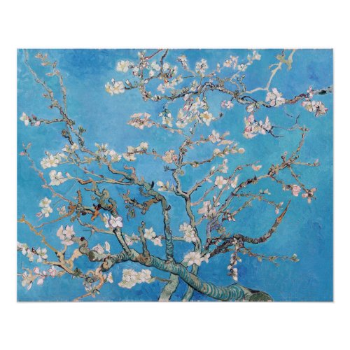 Almond Blossoms Blue Vincent van Gogh Art Painting Poster