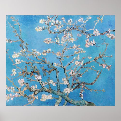 Almond Blossoms Blue Vincent van Gogh Art Painting Poster