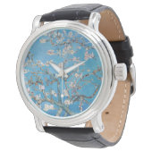 Almond Blossoms Blue Vincent van Gogh Art Painting Watch (Angled)