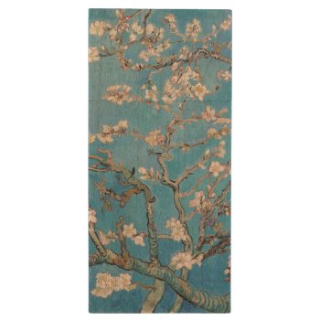 Almond Blossoms Blue Vincent Van Gogh Art Painting Wood Usb Flash Drive by Then_Is_Now at Zazzle