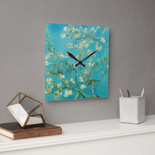 Almond Blossoms by van Gogh Square Wall Clock